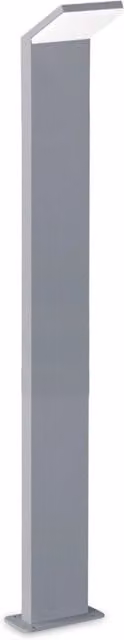 Piantana da terra IDEAL LUX in alluminio grigio con LED da 9W 4000K e sensore di movimento IP54 per giardino