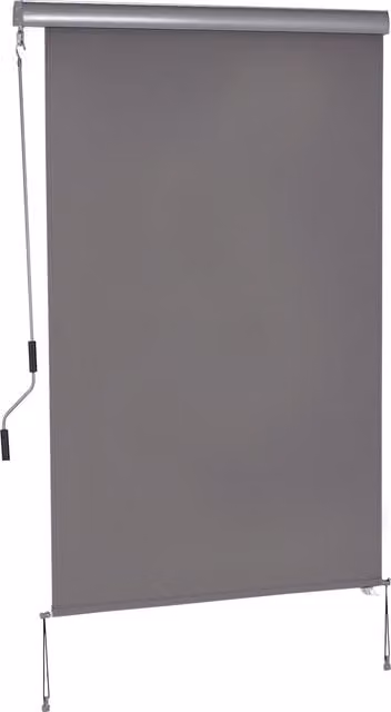 Tenda Avvolgibile Parasole Outsunny con Manovella, Installazione a Muro o Soffitto, L: 120 cm, H: 200 cm, Grigio