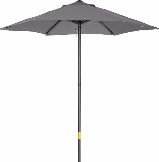 Ombrellone da giardino Outsunny in alluminio e poliestere grigio scuro con 6 stecche e presa d'aria, L: 2 x P: 2 m