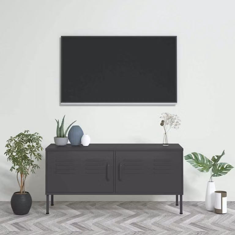 Mobile TV vidaXL in acciaio antracite L: 105 cm, P: 35 cm, H: 50 cm