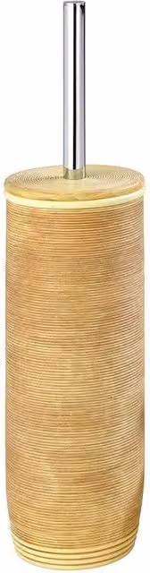 Portascopino con spazzola Amphore Wenko in poliresina, bianco e beige, H: 39 cm, L: 17 cm, P: 12 cm