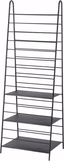Scala da giardino KADAX in metallo nero con ripiani per piante, H: 172 cm, L: 60 cm, P: 49 cm