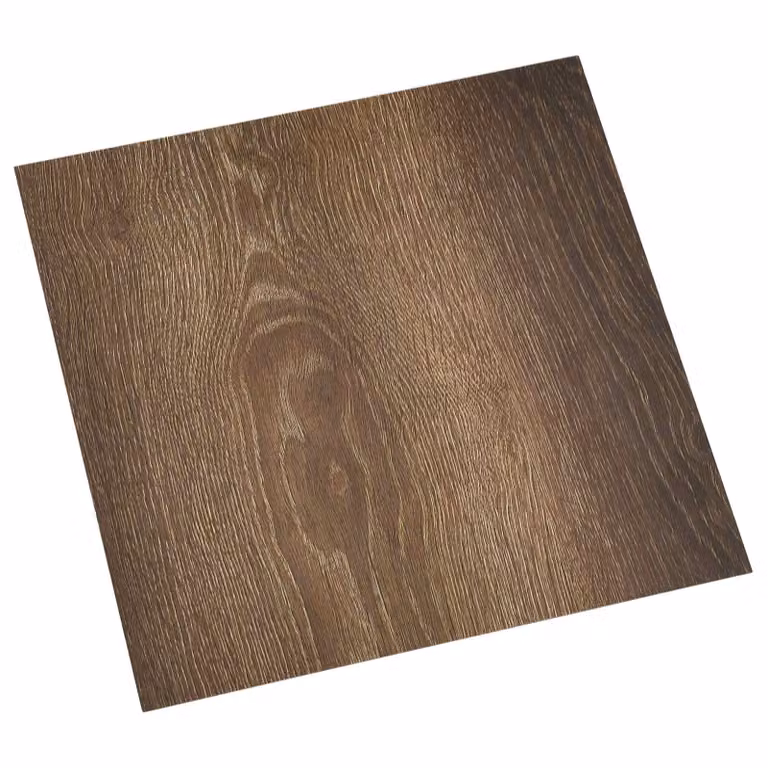 Plance per pavimentazione autoadesive vidaXL effetto legno marrone e nero in plastica L: 30,5 cm, P: 30,5 cm, H: 5,57 cm