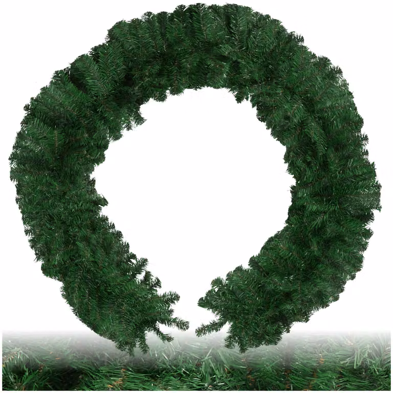 Ghirlanda natalizia classica Tectake verde con foglie in stile naturale per decorazioni sospese