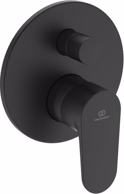 Rubinetto per incasso vasca o doccia Cerafine Ideal Standard a leva singola in ottone nero opaco con safety stop