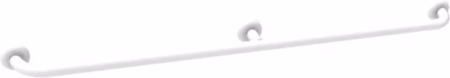 Maniglione di sicurezza Goman in acciaio inox bianco per anziani e disabili, Lunghezza: 130 cm