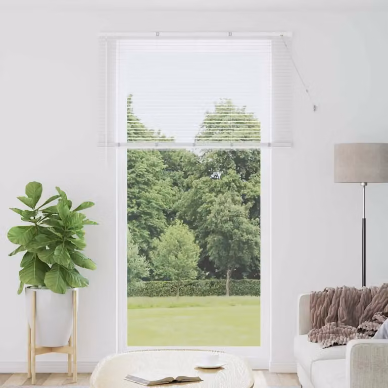 Tenda Veneziana vidaXL in Alluminio Bianco, Resistente ai raggi UV, L 220 x P 125 cm
