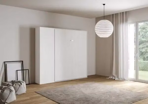 Letto a scomparsa una piazza e mezzo Kentaro Itamoby bianco frassino
