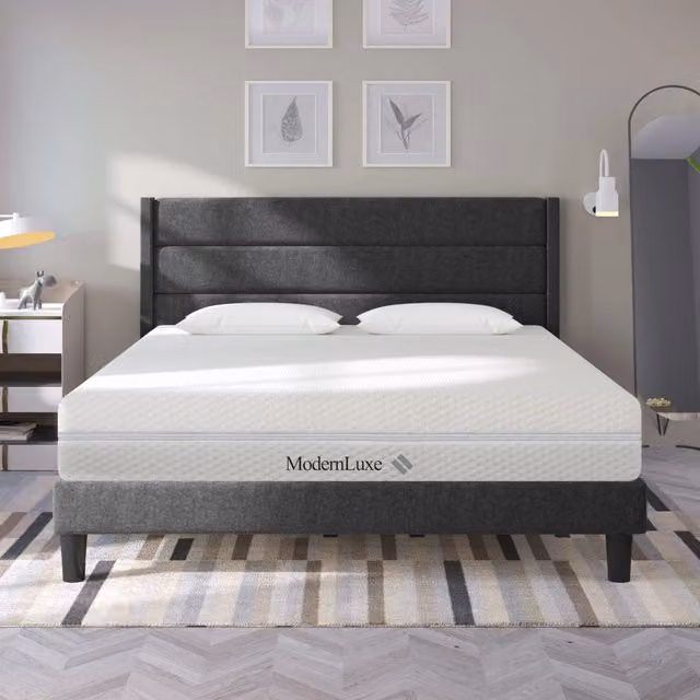 Materasso in schiuma fredda OKWISH, 7 zone, reversibile H2 e H3 con rivestimento lavabile, Bianco, L/P: 180 x 200 cm