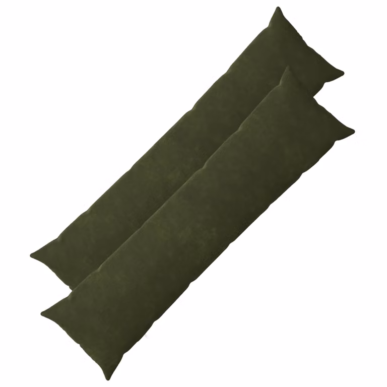 Set di 2 federe vidaXL HEERLEN in microfibra verde, L 145 cm x P 40 cm