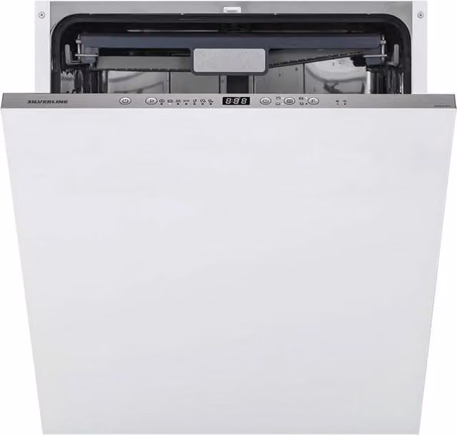Lavastoviglie da incasso Silverline D11045X02, 14 coperti, Classe E, 49 dB, colore Bianco, H 81.8 cm x L 59.5 cm x P 57 cm