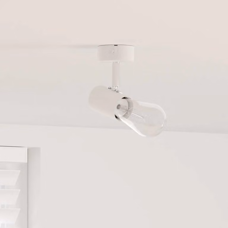 Faretto da soffitto regolabile vidaXL in metallo bianco L: 6,5 cm, P: 6 cm, H: 11,5 cm