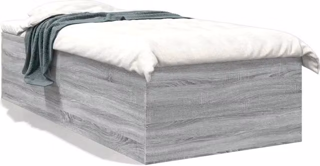 Letto singolo per adulti Design In in legno Rovere Sonoma con doghe in legno, L/P: 90 x 190 cm