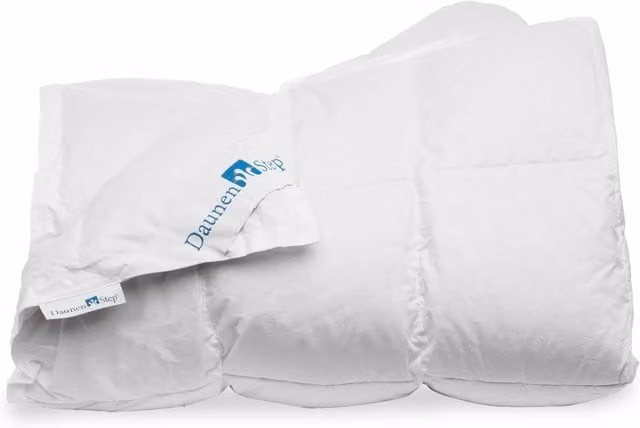 Piumino DaunenStep in piuma e cotone bianco, traspirante e termoregolatore, qualità D400 per adulti