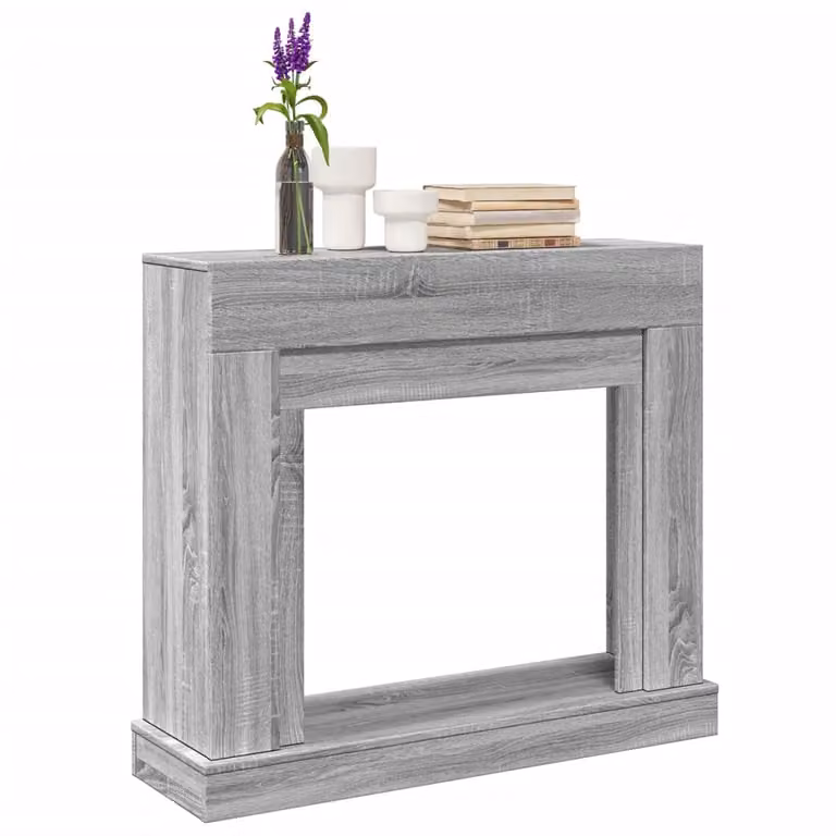Cornice per Camino vidaXL Grigio Sonoma in Truciolato L: 100 cm, P: 30 cm, H: 87,5 cm