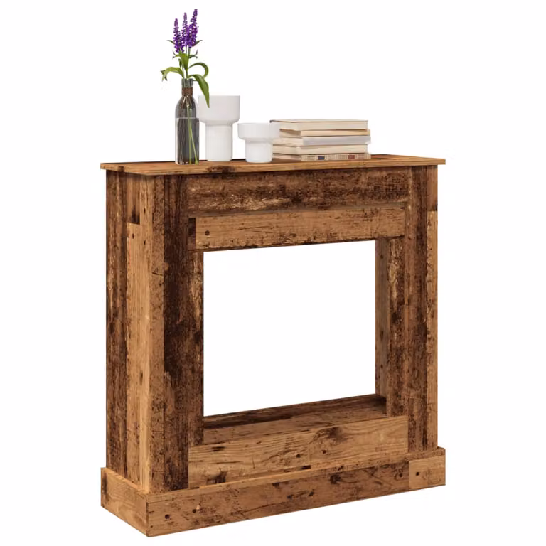 Cornice per Camino vidaXL in Legno Antico Marrone H: 90 cm, L: 90 cm, P: 30 cm