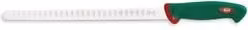 Coltello da affettare salmone Premana Professional in acciaio inox, lama 31 cm, verde e cromo