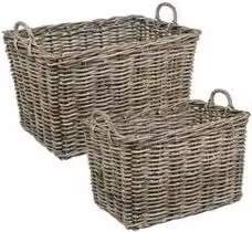 Set di 2 ceste in rattan NARRA Bizzotto colore marrone