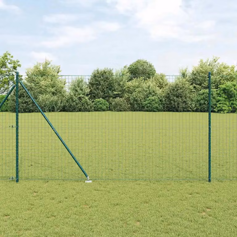 Set di 52 pali per recinzione vidaXL con picchetto da terra in acciaio zincato e plastica, colore verde o grigio, L/P/H: 3,2 x 3,2 x 225 cm