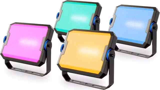 Set di 4 Faretti LED Smart Govee RGB Multicolore con Wi-Fi e Bluetooth, IP66, Dimmerabili, Ideali per Giardino e Parete, Colore Nero