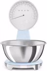 Bilancia da cucina elettronica ricaricabile Smeg 50 Style KSF01PBWW, Blue e White, capacità 5 kg