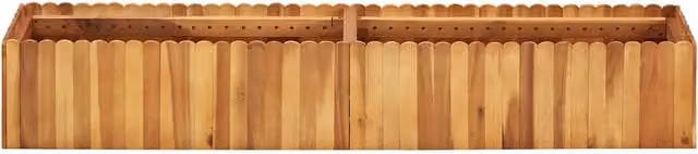 Letto rialzato da giardino in legno di acacia massello marrone con finitura oliata L: 150 cm, P: 30 cm, H: 25 cm