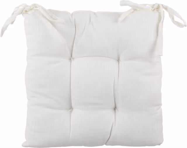 Cuscino per sedia quadrato Kasanova in cotone bianco L/P: 38 x 38 cm