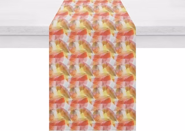 Runner rettangolare in cotone KASANOVA decorazione floreale autunnale multicolore L: 140 cm, P: 40 cm