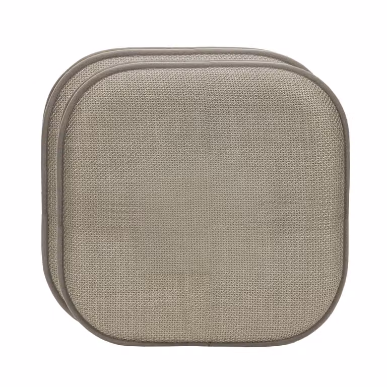 VESTIAMO CASA Set di 2 Cuscini Quadrati in Memory Foam Beige Antiscivolo e Lavabili L/P: 40 x 40 cm