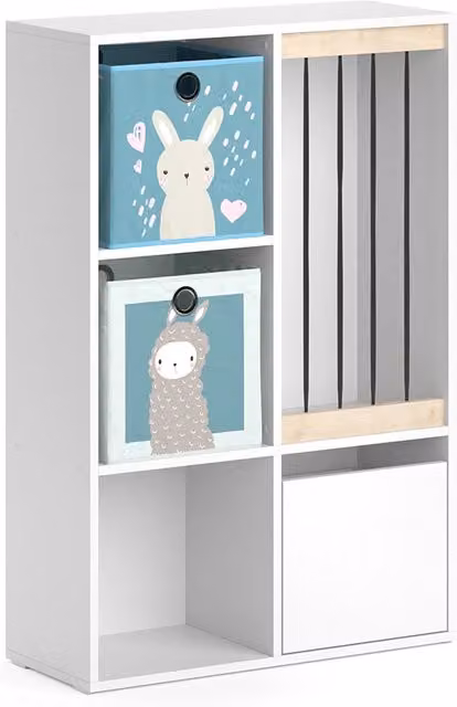 Libreria per bambini Luigi Vicco Bianco L: 29.2 cm, P: 26.6 cm, H: 107.8 cm