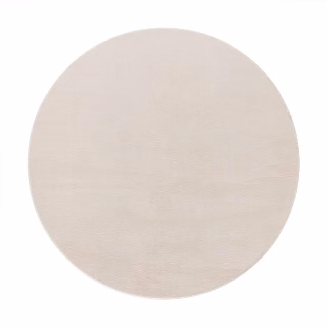 Tappeto rotondo soffice Solina beige Diametro: 80 cm