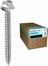 Viti autofilettanti Mustad argento, confezione da 100 pezzi, Diametro: 6,5 mm, Lunghezza: 160 mm