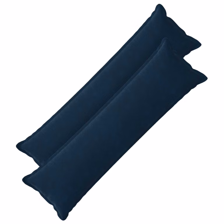 Set di 2 federe vidaXL HOUTEN blu in microfibra, L 145 cm x L 40 cm