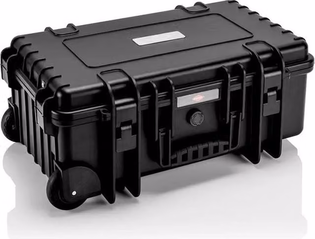 Valigetta portautensili vuota Knipex Robust26 Move impermeabile in plastica e alluminio con divisori regolabili e tasche, colore Nero