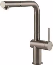 Miscelatore per cucina Gessi con doccetta estraibile in acciaio inox color argento spazzolato