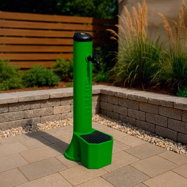 Kit Tritone Fontana Sined per Esterno con Secchiello da 5 Litri in Polietilene Verde