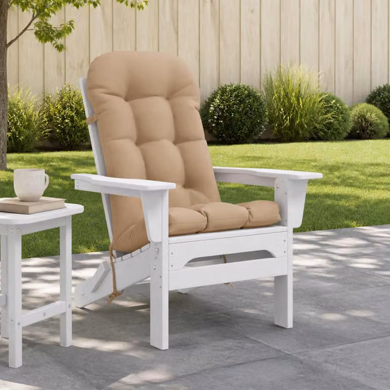 Cuscino per Lounger Sole vidaXL PUTTEN in Poliestere, Colore Sabbia e Grigio