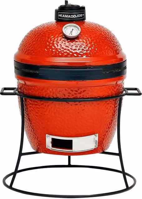 Kamado Joe KJ13RH Joe Jr Barbecue a Carbone in Ceramica e Ghisa colore Rosso