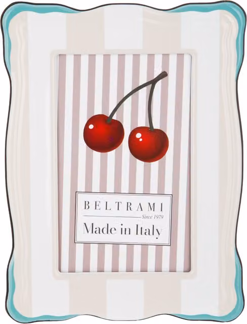 Portafoto Summer Beltrami in legno beige e verde per uso da tavolo 10x15 cm