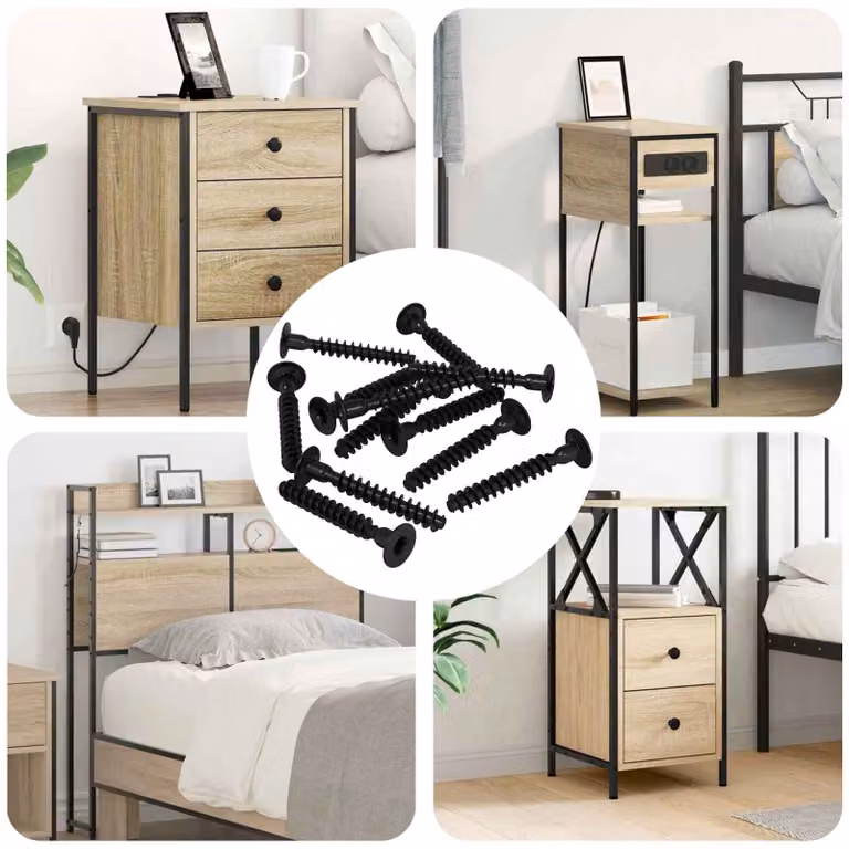 Set di 5143 viti a testa esagonale vidaXL in acciaio nero