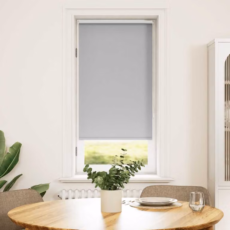 vidaXL Tenda a rullo oscurante termoisolante in poliestere, Grigio, L: 40 cm, H: 100 cm