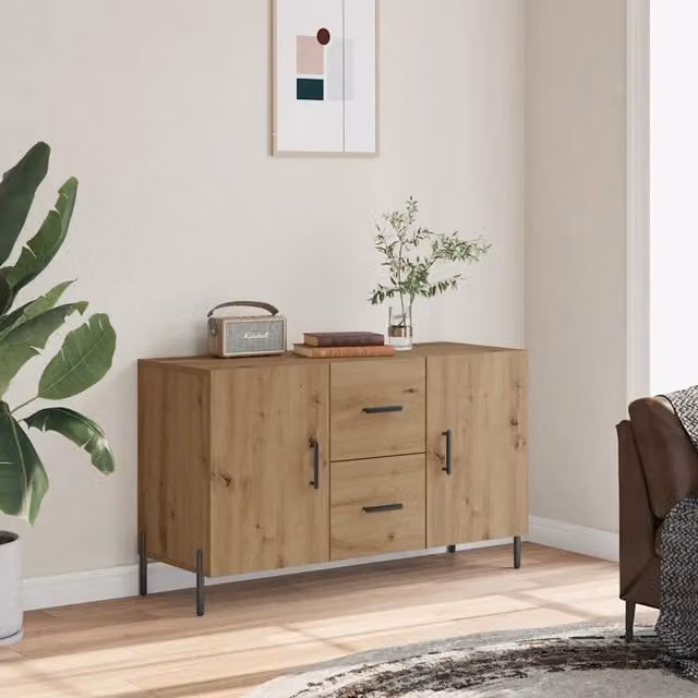 Credenza Buffet Design Mania in Legno Rovere Marrone L: 100 cm, P: 36 cm, H: 60 cm