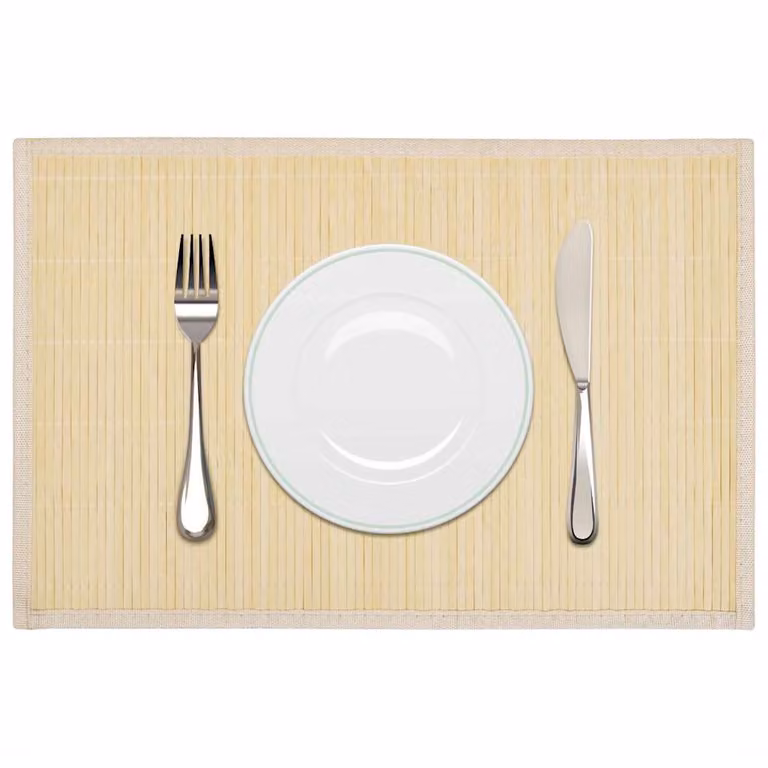 Set di 6 tovagliette in bamboo vidaXL colore beige, L 45 cm x P 30 cm
