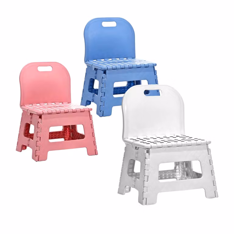 Sediolina Pieghevole per Bambini con Schienale Linea Baby Cute VESTIAMO CASA H 43 x L 32 x P 25 cm