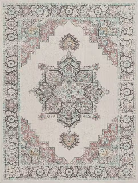 Tappeto orientale Torino per interni ed esterni beige multicolore L: 60 cm x P: 100 cm