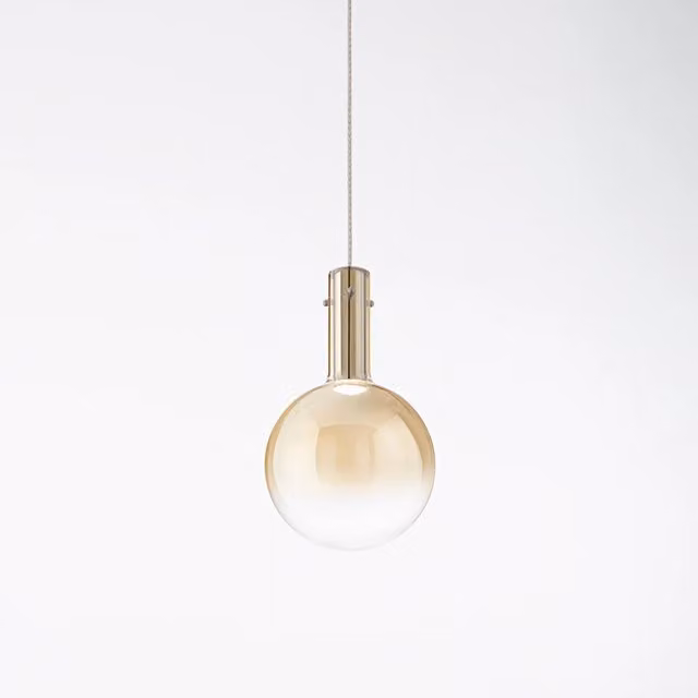 Lampada a Sfera Perenz Illumina in Vetro Ambra Trasparente Serie Ampolla con Cavo 200 cm, Diametro: 20 cm