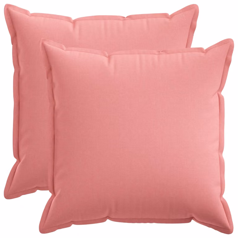Set di 2 federe vidaXL HOUTEN rosa, forma quadrata, L/P: 70 x 70 cm