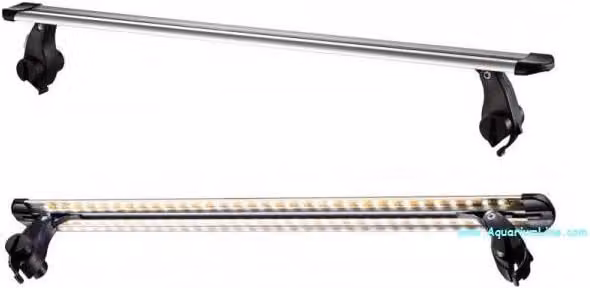Barra LED Moderna da Parete in Alluminio 13W Colore Argento e Nero Lunghezza: 50 cm