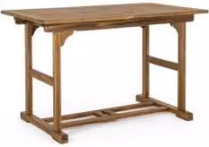 Tavolo da esterno allungabile NOEMI in legno di acacia marrone L/P/H: 120-160 x 70 x 74 cm