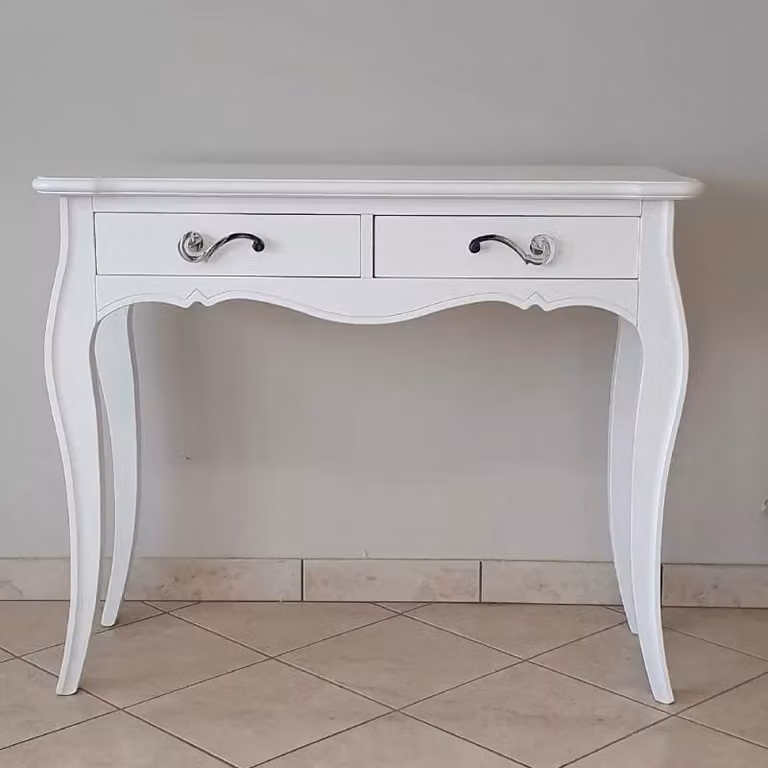 Consolle in legno laccato bianco opaco Mobili 2G L: 101 cm, P: 38 cm, H: 82 cm